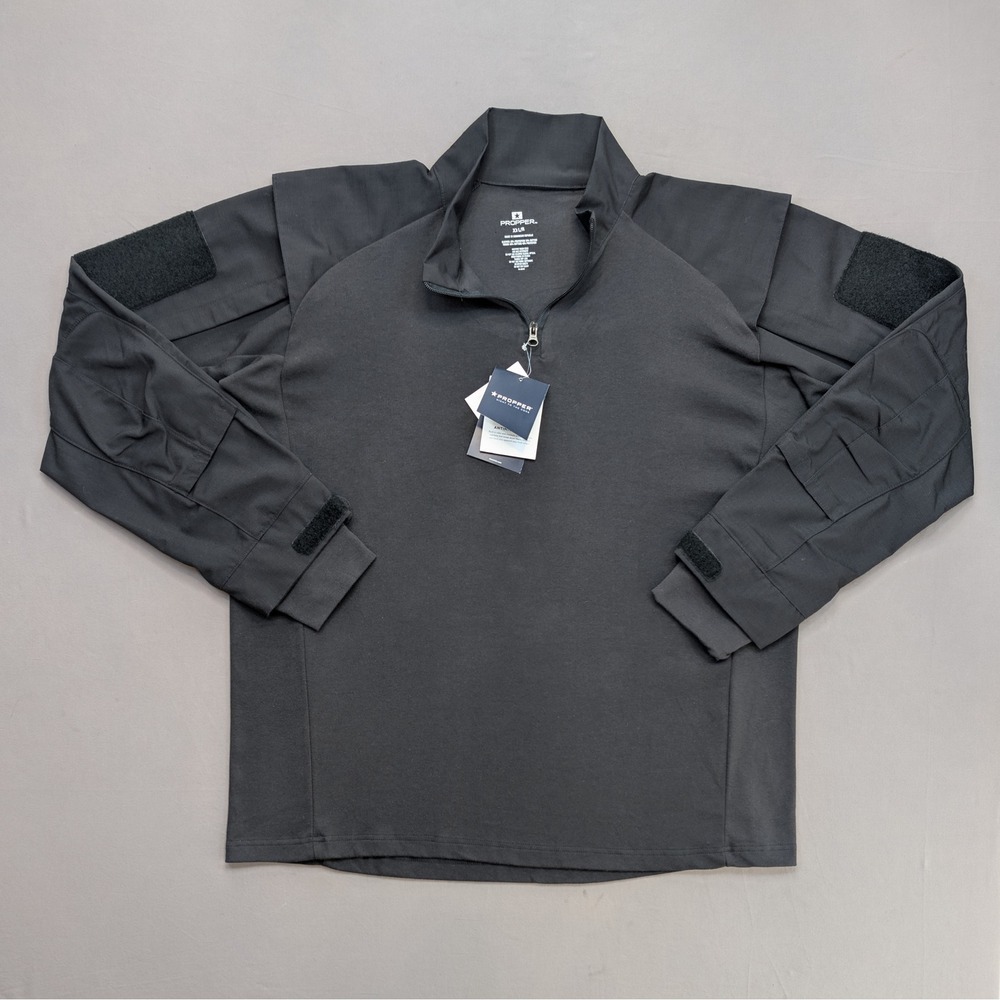 NWT Propper Tac U Combat Shirt XXL R Black Tactical 1/4 Zip